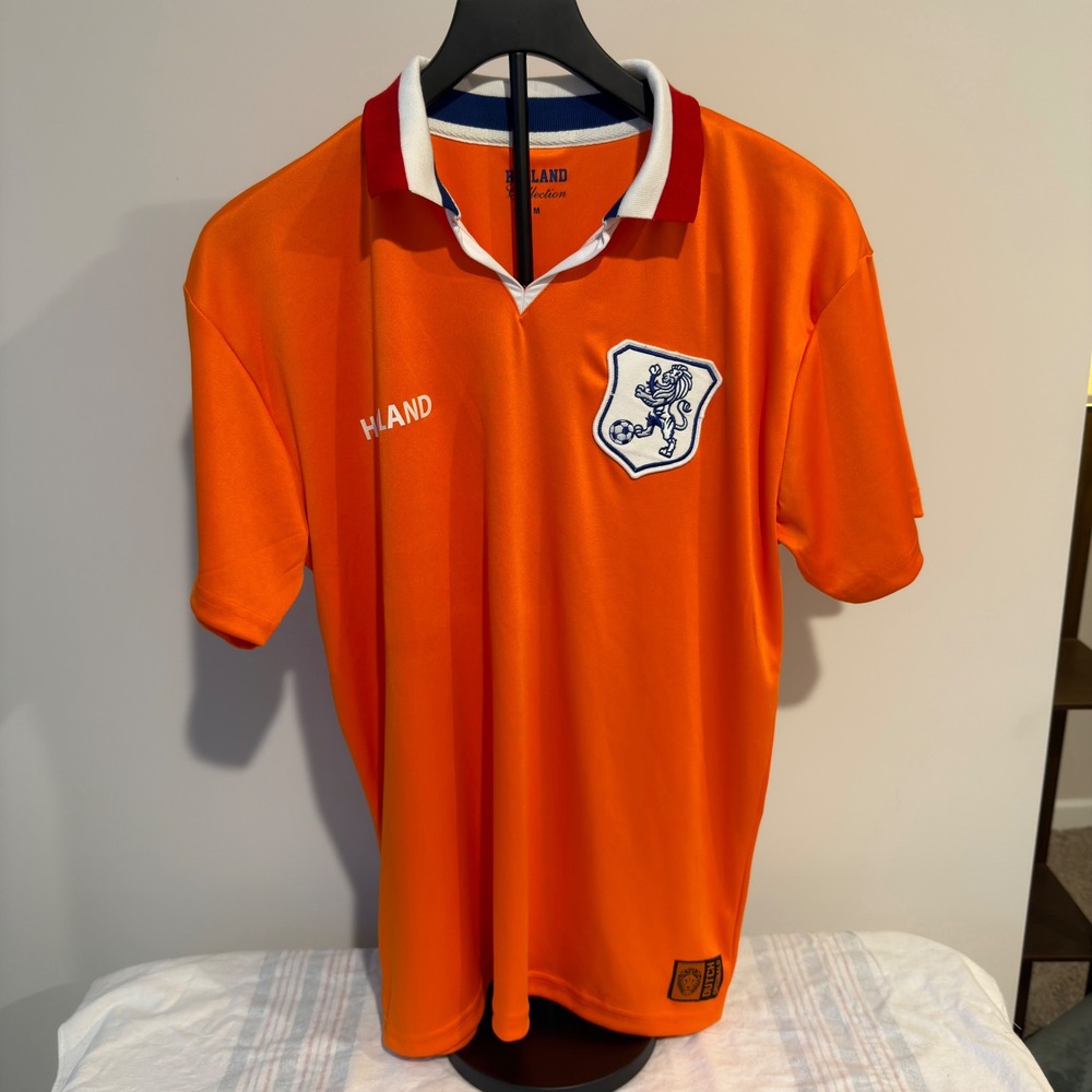 Dutch Originals Holland Collection Soccer Jersey Mens Medium Orange Lion Crest